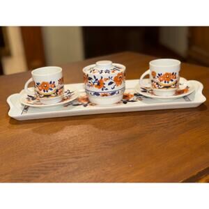 Vintage 6pc Porcelain Imari Style Tea Set